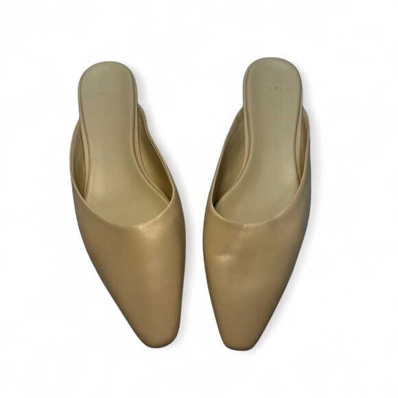 VINCE Women's Pointed Toe Ana Leather Flat Mule - Size 6.5, Beige NWOB - Picture 4 of 13